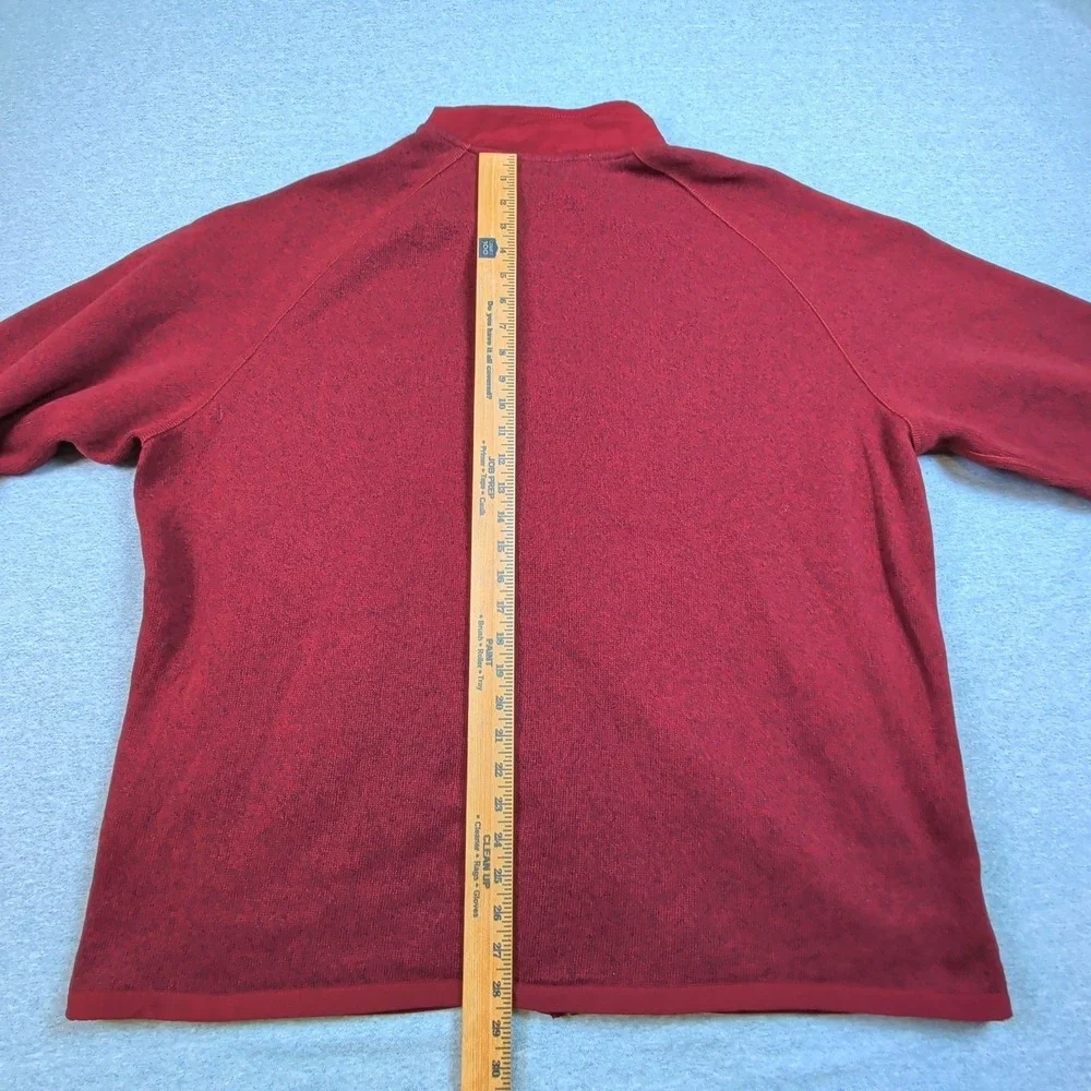 The North Face Gordon Lyons Full Zip Fleece Jacket Mens XXL Red Heather Sweater